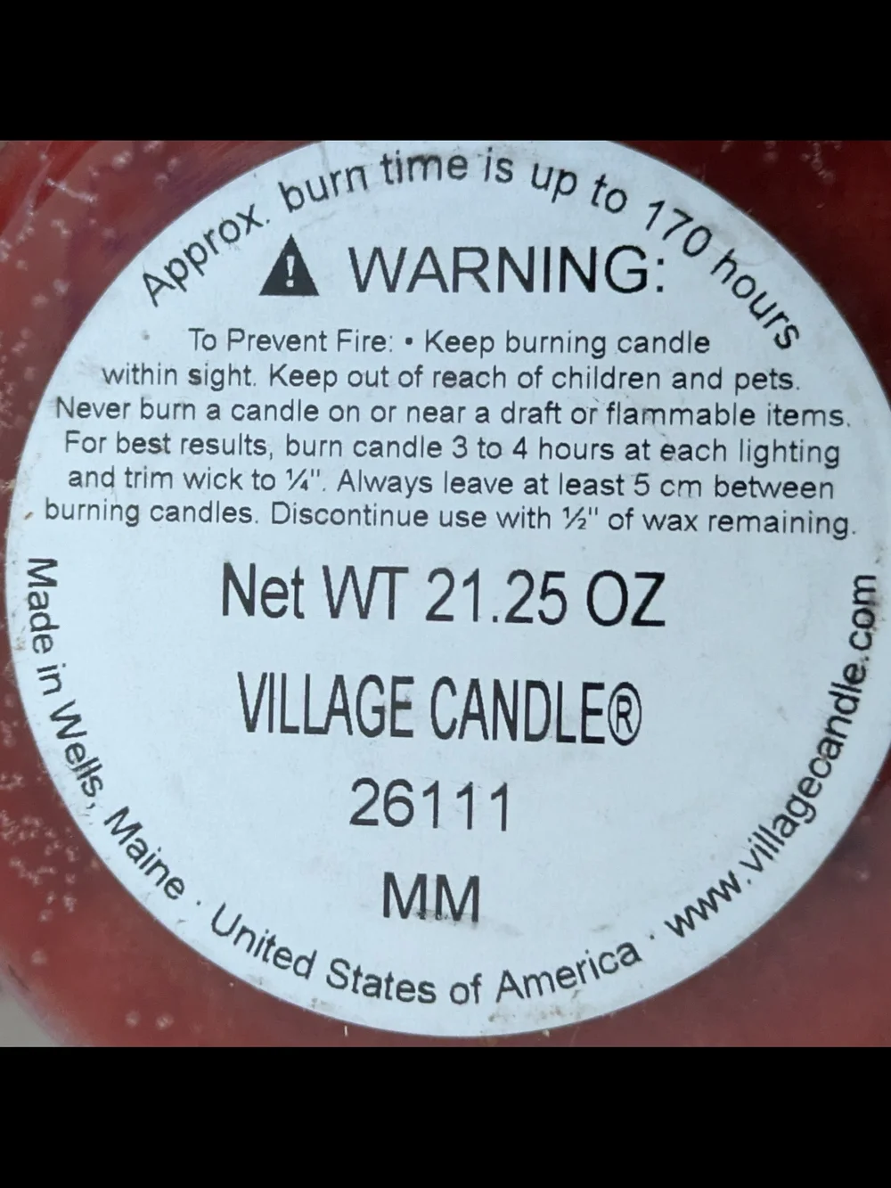 HTF Seasonal Mulled Cider Scent Village Candle
